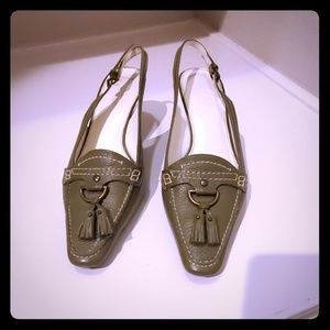 Green Cole Haan kitten heels